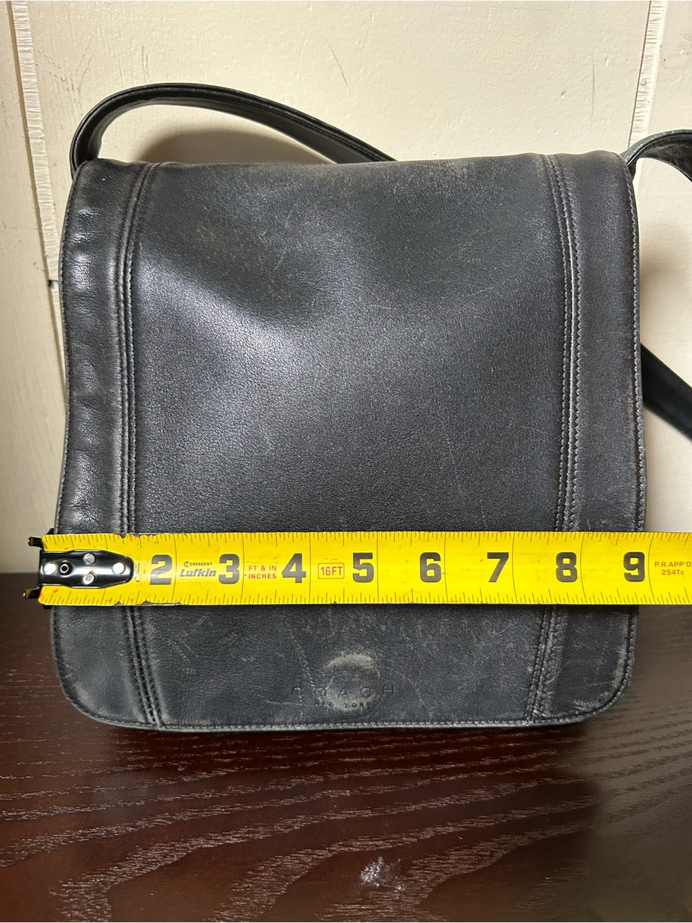 COACH Black Lexington Flap Legacy Leather Messenger Crossbody Shoulder Bag 4183 - Picture 8 of 16